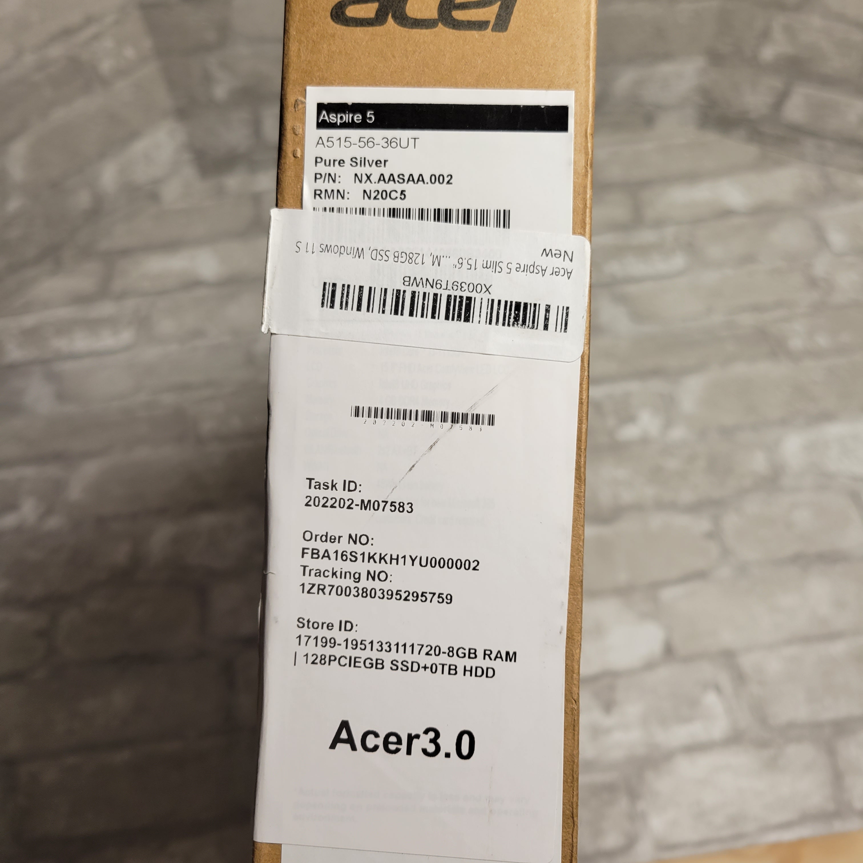 Acer Aspire 5 A515-56-36UT 15.6" Laptop Computer Intel Core i3-1115G4 128GB SSD (8030970511598)